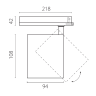 Светильник для трековой системы LIGHTSTAR ALTA BASE A5436TRIAC